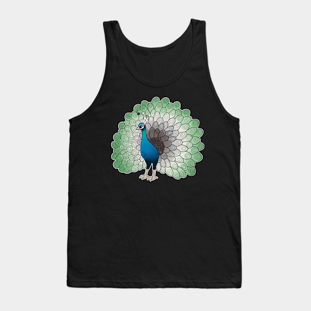 Aromantic Pride Peacock Tank Top by celestialuka